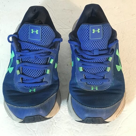 Under Armour Blue Green Run Running Track Training Workout Athletic Shoes - Picture 2 of 10